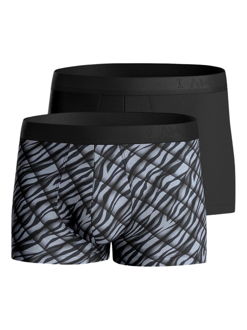 Pack de 2 boxers en fibre lyocell Paradox M97 Gris - Kiabi