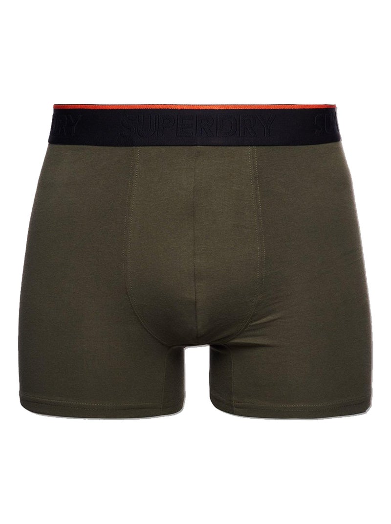 Pack de 2 Boxers Superdry Classic Vert - Kiabi