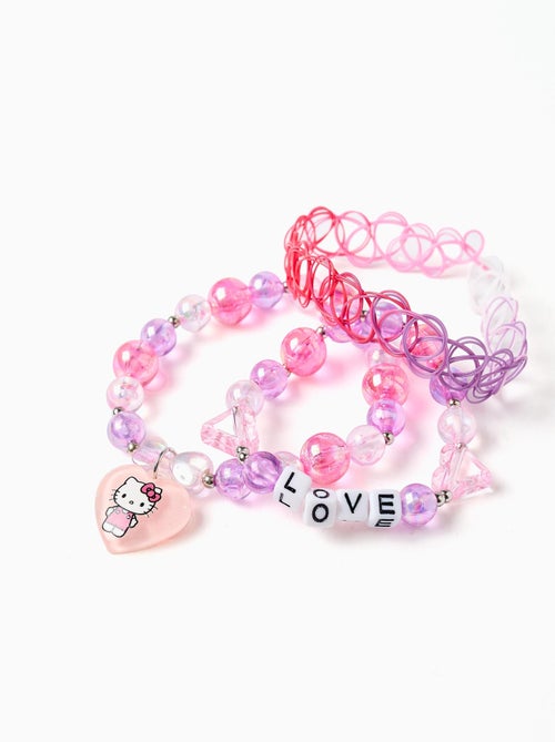 Pack de 2 Bracelets avec Perles/Pendentif Hello Kitty - Kiabi
