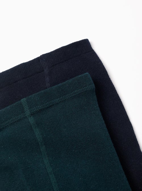 Pack de 2 collants côtelés/avec nœud - Kiabi