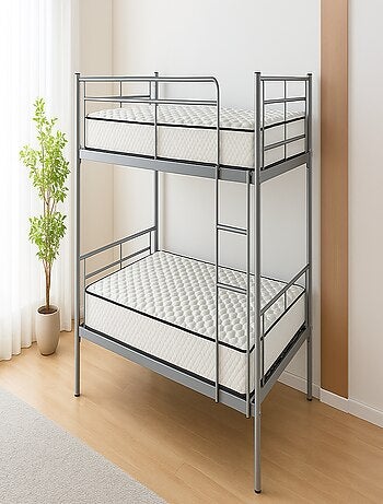 Pack de 2 Matelas Mousse - Ferme - Réversible - Côté Été/hiver - H15 Cm - Dagostino Home