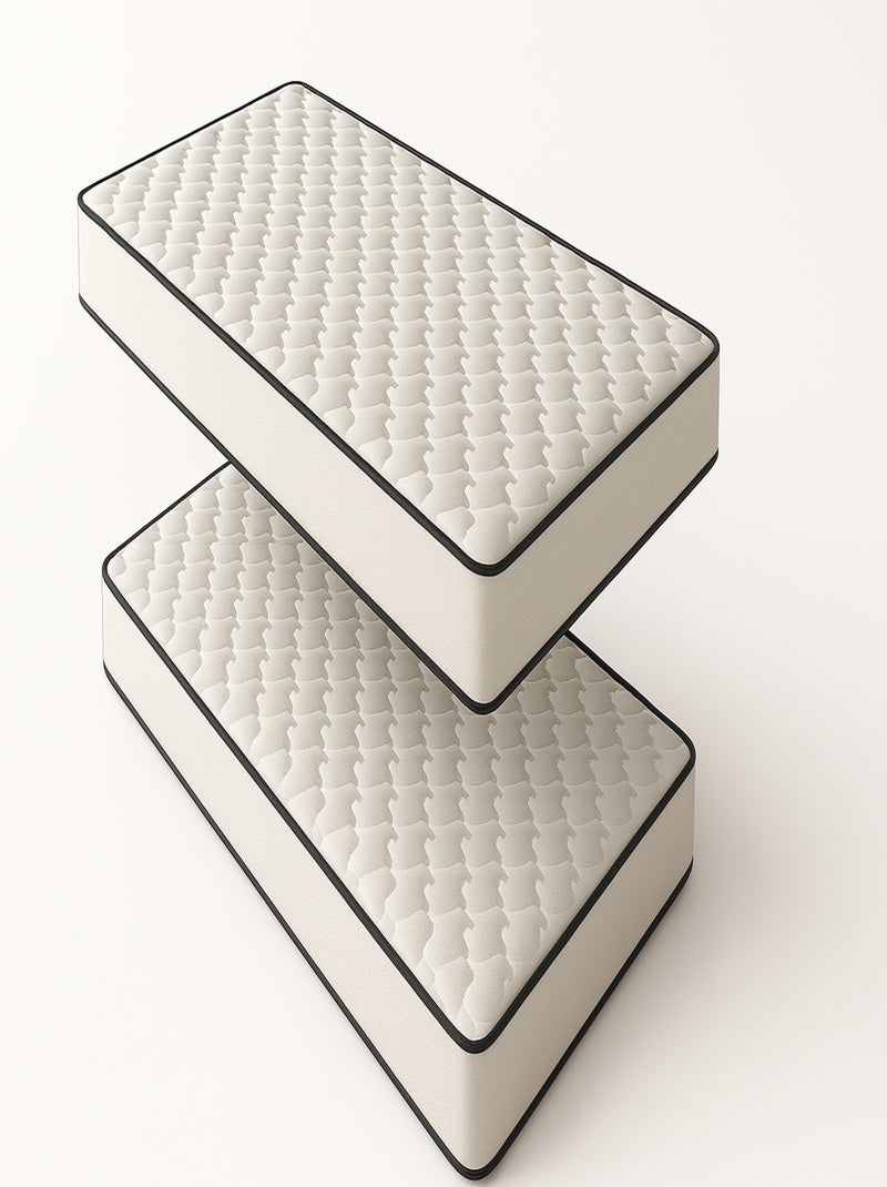 Pack de 2 Matelas Mousse - Ferme - Réversible - Côté Été/hiver - H15 Cm - Dagostino Home Blanc - Kiabi
