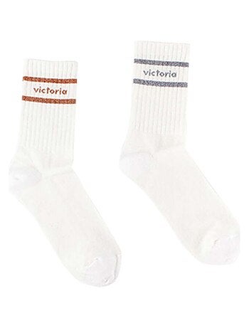 Pack de 2 paires de chaussettes Victoria Calcetin Algodon Bl-Lurex