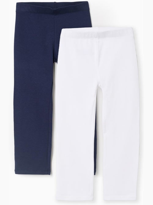 Pack de 2 paires de leggings en coton - Kiabi