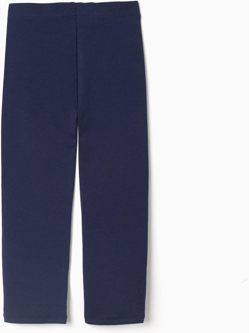 Pack de 2 paires de leggings en coton Bleu Blanc - Kiabi