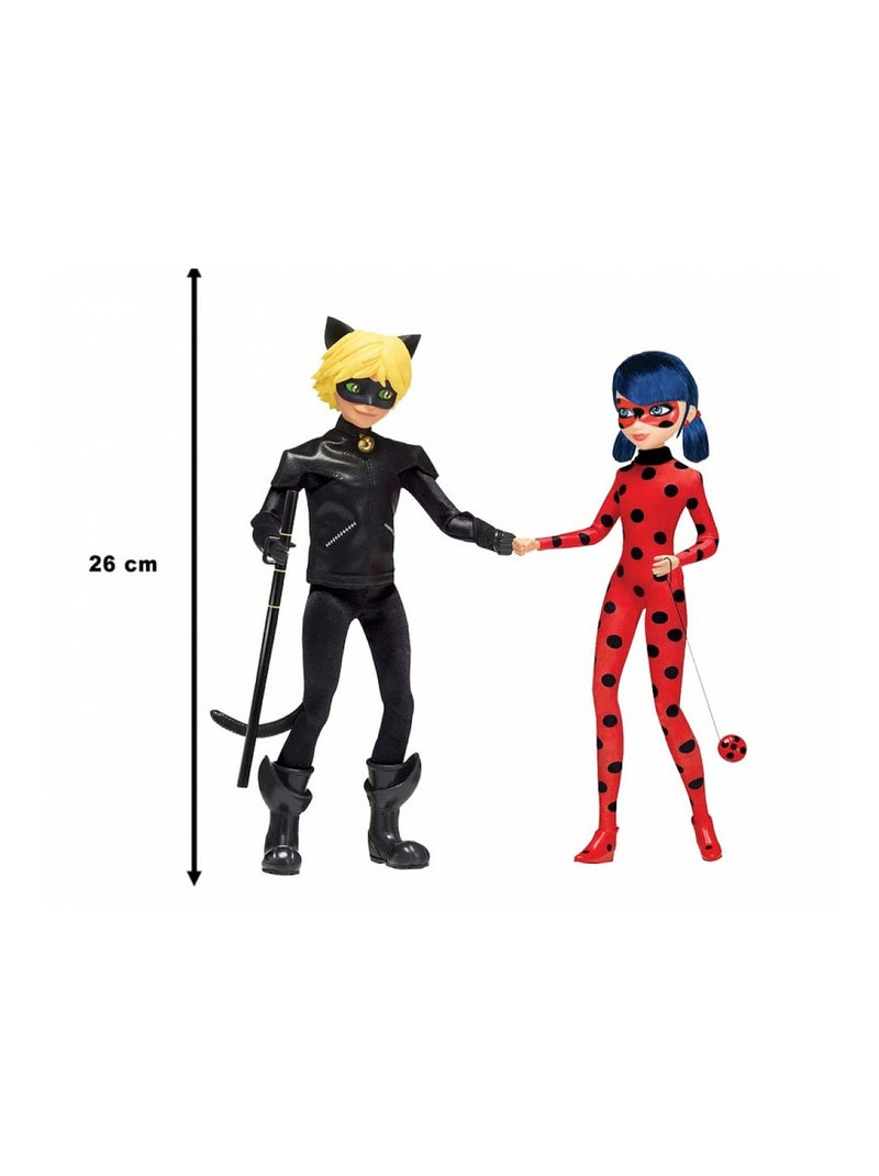 Pack De 2 Poupées Miraculous Ladybug Et Chat Noir - Bandai Multicolore - Kiabi