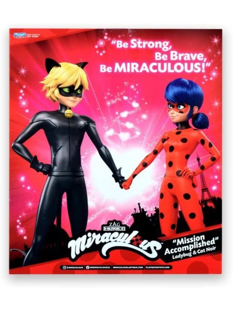 Pack De 2 Poupées Miraculous Ladybug Et Chat Noir - Bandai Multicolore - Kiabi