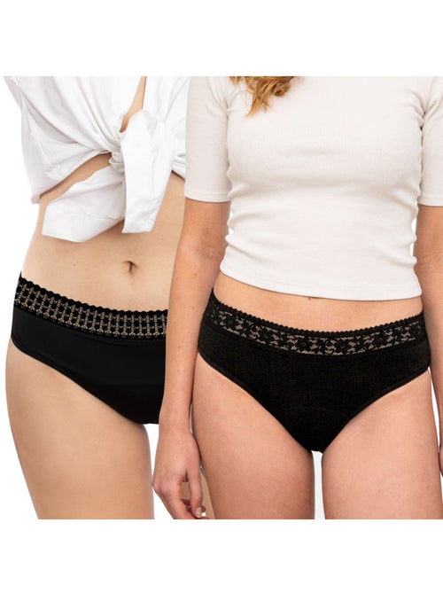Pack De 2 Secure Shorty Micro Et Shorty Coton Bio Pour Flux Fort | Gerard Pasquier - Kiabi