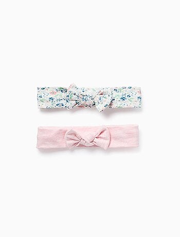 Pack de 2 Serre-Tête Floral/Uni
