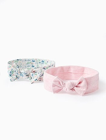 Pack de 2 Serre-Tête Floral/Uni