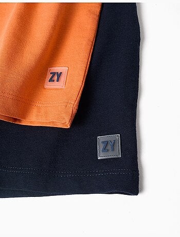 Pack de 2 shorts en coton avec cordon de serrage
