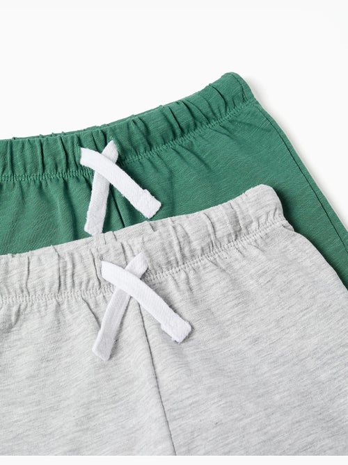 Pack de 2 shorts en coton avec cordon de serrage - Kiabi