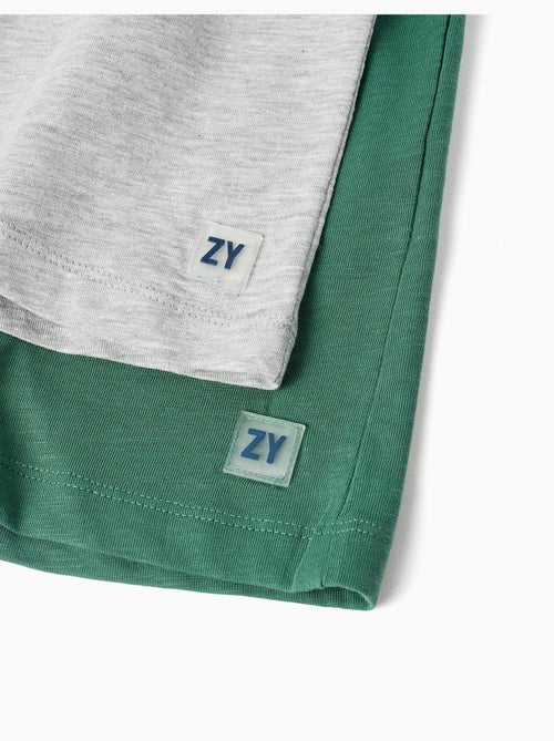 Pack de 2 shorts en coton avec cordon de serrage - Kiabi