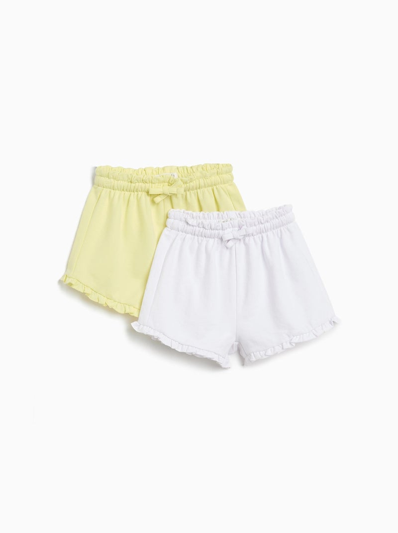 Pack de 2 shorts MO Fashion Blanc - Kiabi