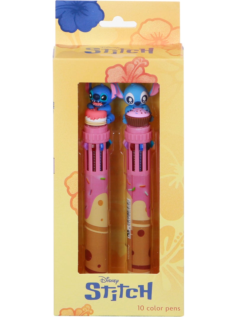 Pack de 2 Stylos à 10 Couleurs - Disney Lilo et Stitch Mix - Multicolore - Taille Unique Multicolore - Kiabi