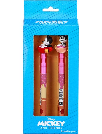 Pack de 2 Stylos Gel Effaçable - Disney Mickey & Minnie Mix - Multicolore - Taille Unique