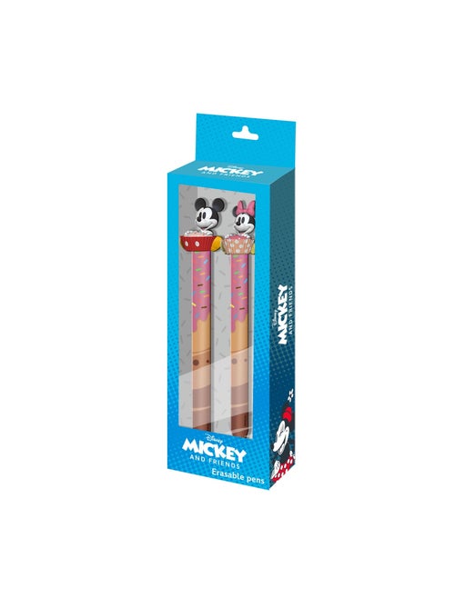 Pack de 2 Stylos Gel Effaçable - Disney Mickey & Minnie Mix - Multicolore - Taille Unique - Kiabi