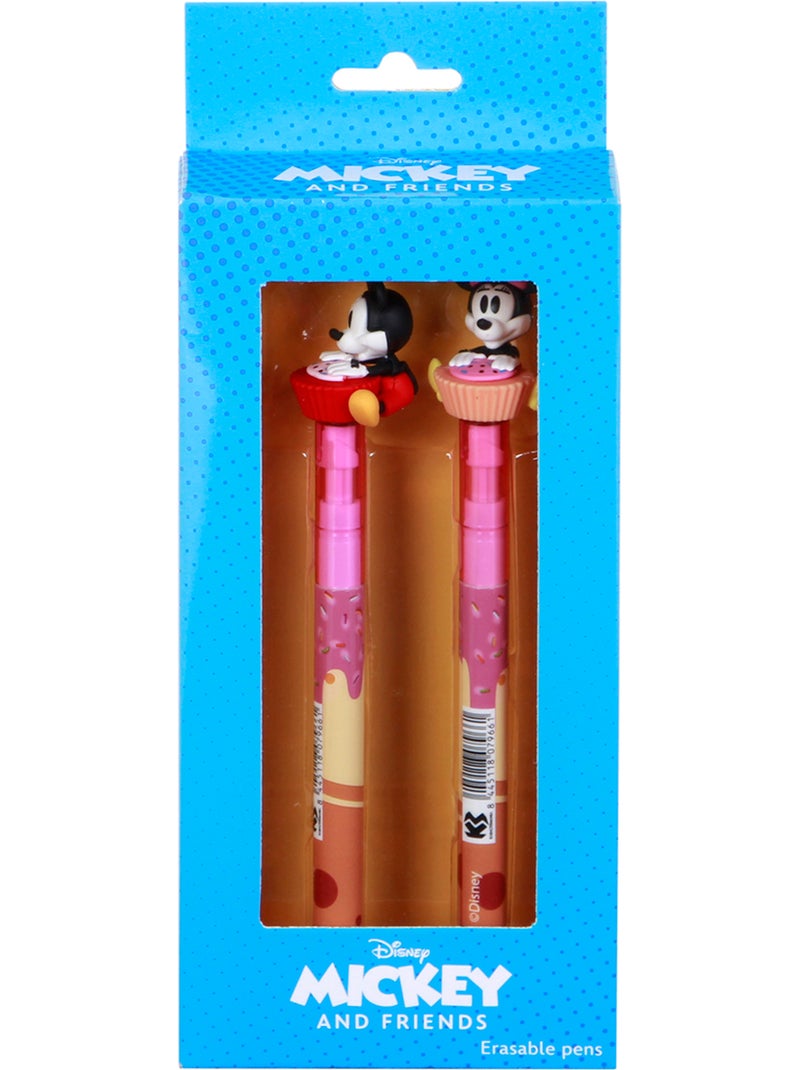 Pack de 2 Stylos Gel Effaçable - Disney Mickey & Minnie Mix - Multicolore - Taille Unique Multicolore - Kiabi