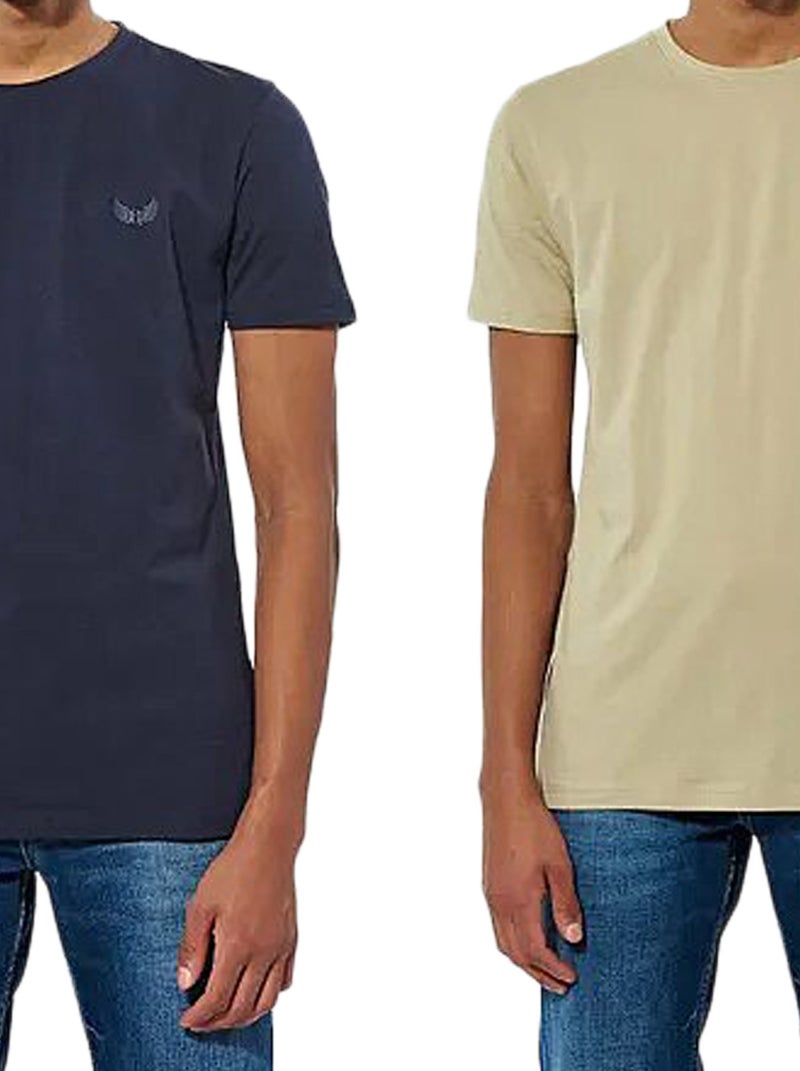 Pack De 2 Tee Shirt Kaporal Rift Bleu - Kiabi