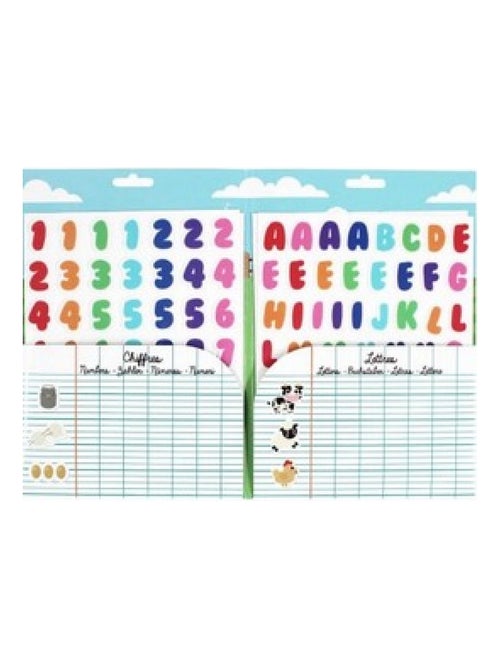 Pack de 206 Lettres et Chiffres Magiques Repositionnables - Kiabi