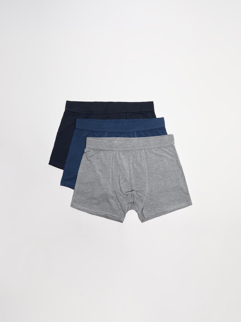 Pack de 3 boxers MO Fashion Bleu - Kiabi