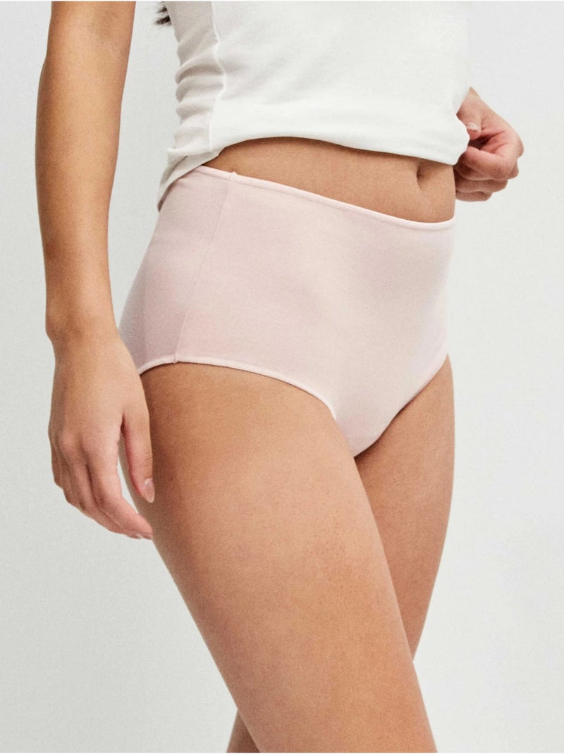 Pack de 3 bragas altas en tejido de algodón Multicolore - Kiabi