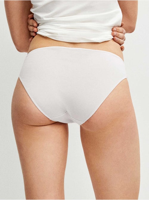 Pack de 3 bragas clásicas en tejido de algodón - Kiabi