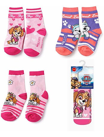 Pack de 3 paires de chaussettes fille Pat' Patrouille