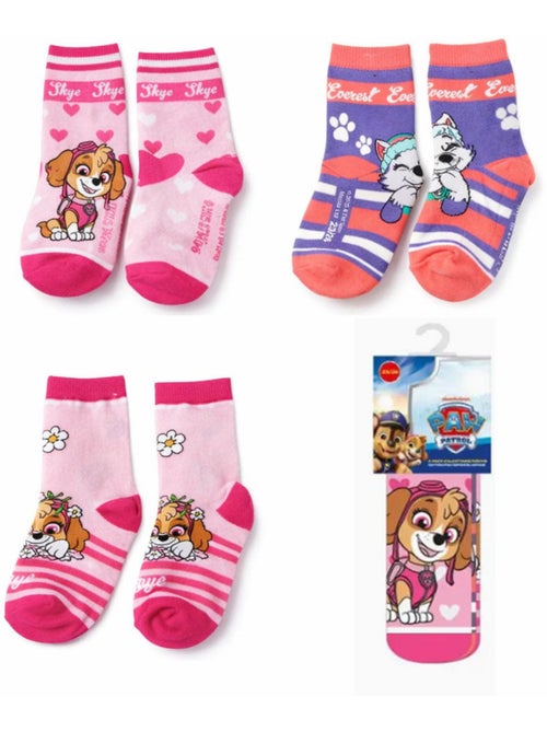 Pack de 3 paires de chaussettes fille Pat' Patrouille - Kiabi