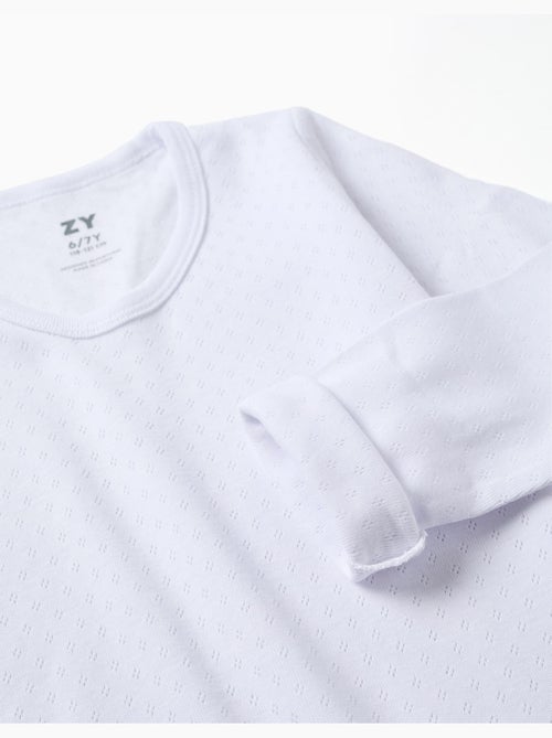 Pack de 3 T-shirts en coton à manches longues - Kiabi