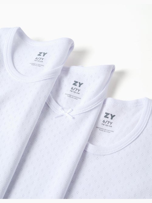 Pack de 3 T-shirts en coton à manches longues - Kiabi