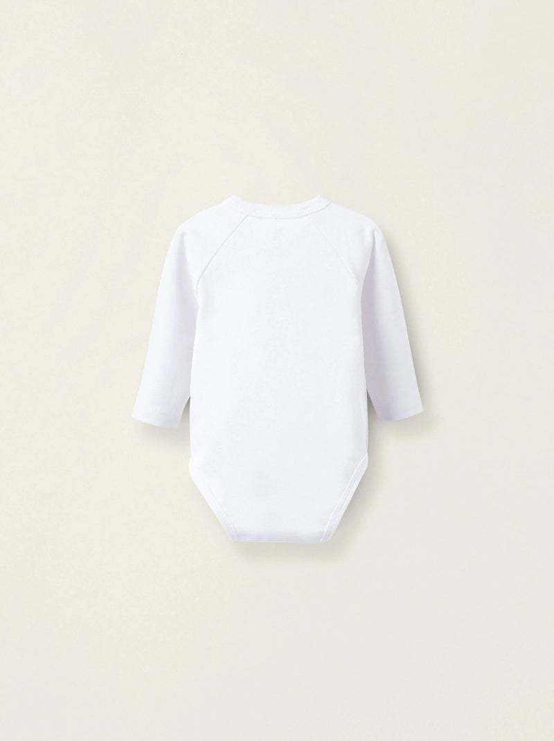 Pack de 4 Bodies en Coton Peigné Blanc - Kiabi
