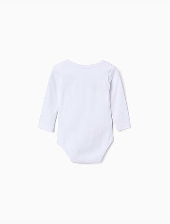 Pack de 4 bodys à manches longues en coton avec imprimés