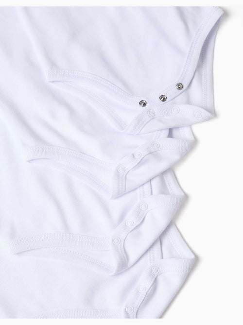 Pack de 4 bodys à manches longues en coton avec imprimés - Kiabi Pack de 4 bodys à manches longues en coton avec imprimés - Kiabi