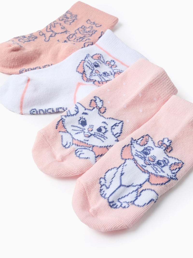 Pack de 4 Paires de Chaussettes Marie Blanc Rose - Kiabi