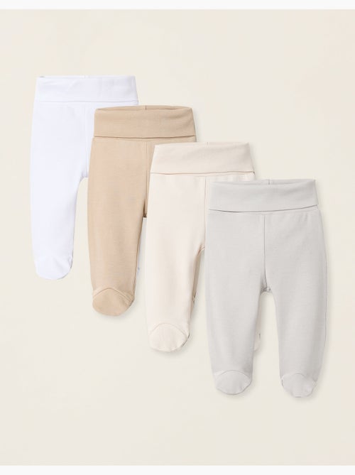 Pack de 4 Pantalons à Pieds en Coton - Kiabi