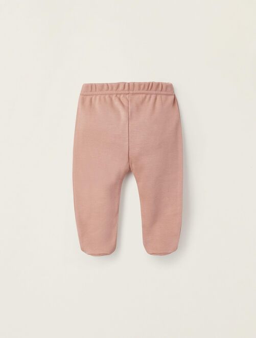 Pantalon Avec Pied Pour Bébé Fille - Lot De 3 En Coton 100% - Confort Et Chaleur