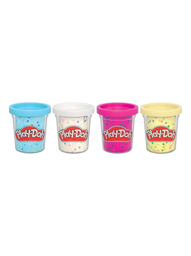 Pack de 4 Pots de pâte à Modeler confettis N/A - Kiabi