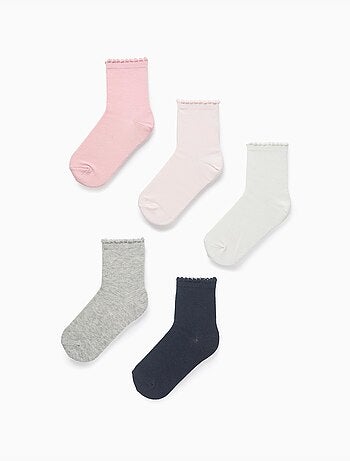 Pack de 5 Paires de Chaussettes à Tige Ondulée