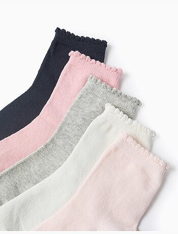 Pack de 5 Paires de Chaussettes à Tige Ondulée
