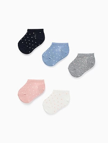 Pack de 5 Paires de Socquettes avec Pois