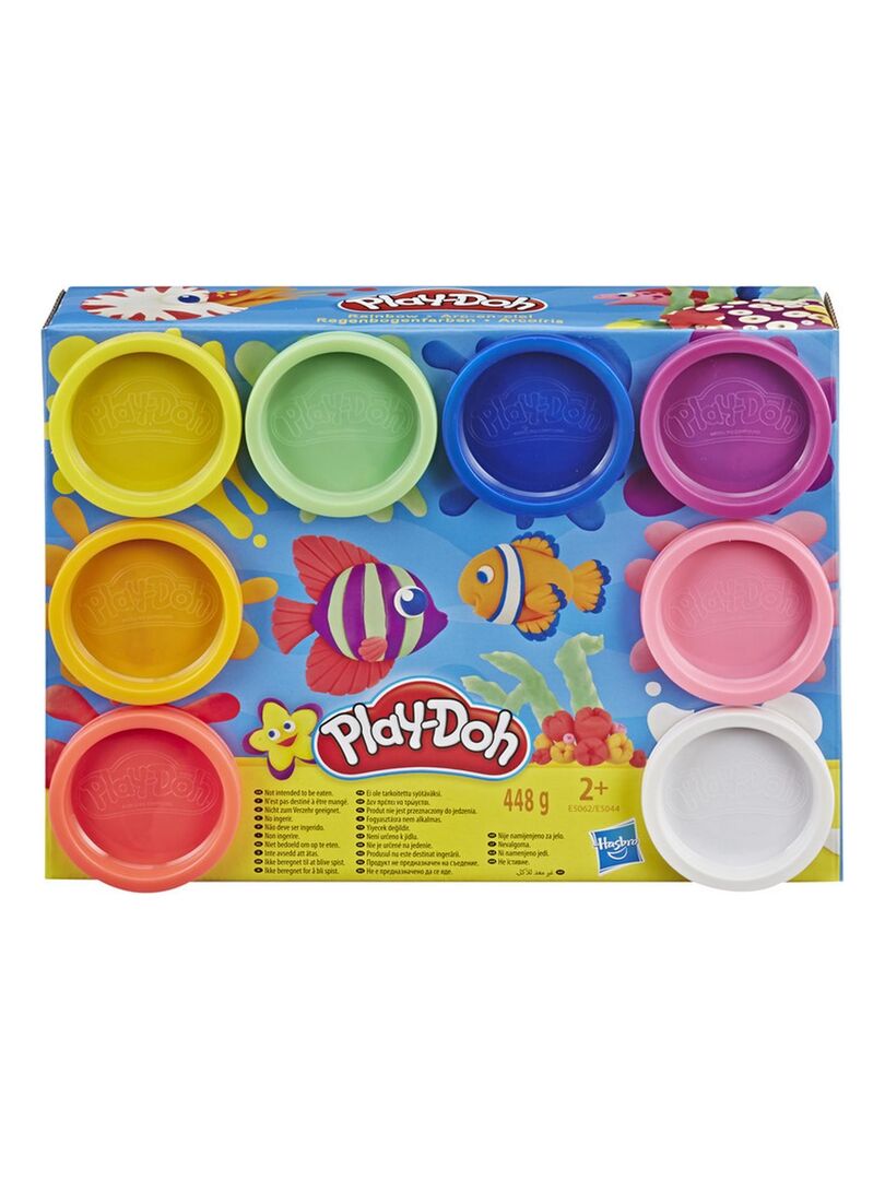 Pack de 8 pots de pâte à modeler Play-Doh : Couleurs arc-en-ciel