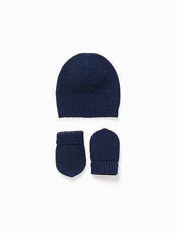 Pack de bonnet + gants en maille
