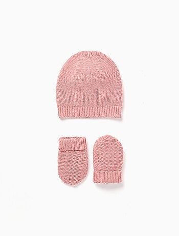 Pack de bonnet + gants en maille