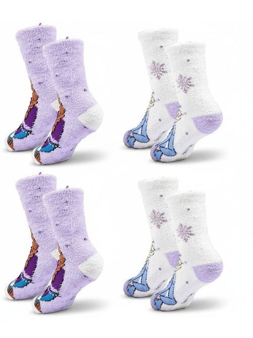 Pack de Chaussettes Antidérapantes Enfant DISNEY - LA REINE DES NEIGES (Lot de 4) - Kiabi