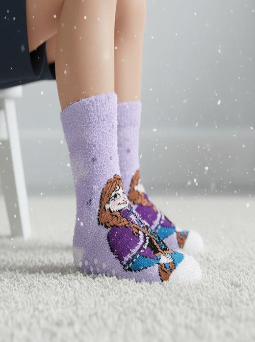 Pack de Chaussettes Antidérapantes Enfant DISNEY -LA REINE DES NEIGES (Lot de 4) - Kiabi