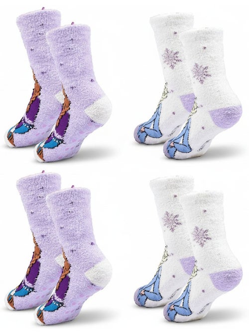 Pack de Chaussettes Antidérapantes Enfant DISNEY -LA REINE DES NEIGES (Lot de 4) - Kiabi
