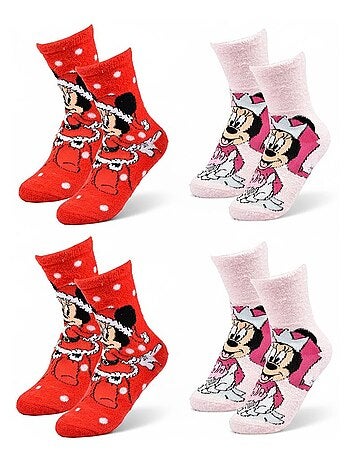 Pack de Chaussettes Antidérapantes Enfant Disney MINNIE (Lot de 4)