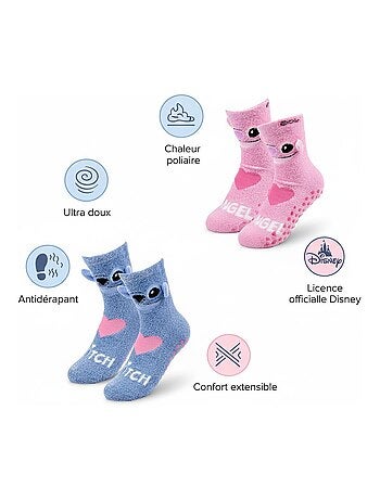 Pack de Chaussettes Antidérapantes Enfant LILO & STITCH (Lot de 4)