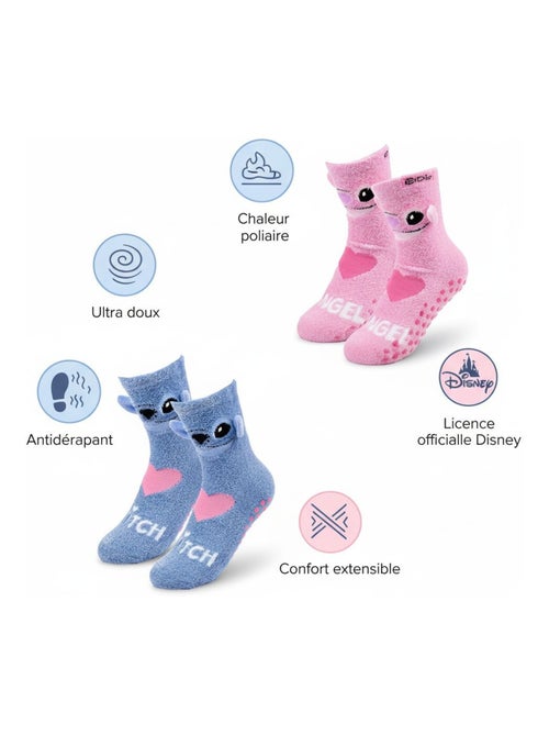 Pack de Chaussettes Antidérapantes Enfant LILO & STITCH (Lot de 4) - Kiabi